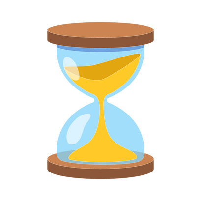 Hourglass draining sand Image of an hourglass draining sand into the bottom half